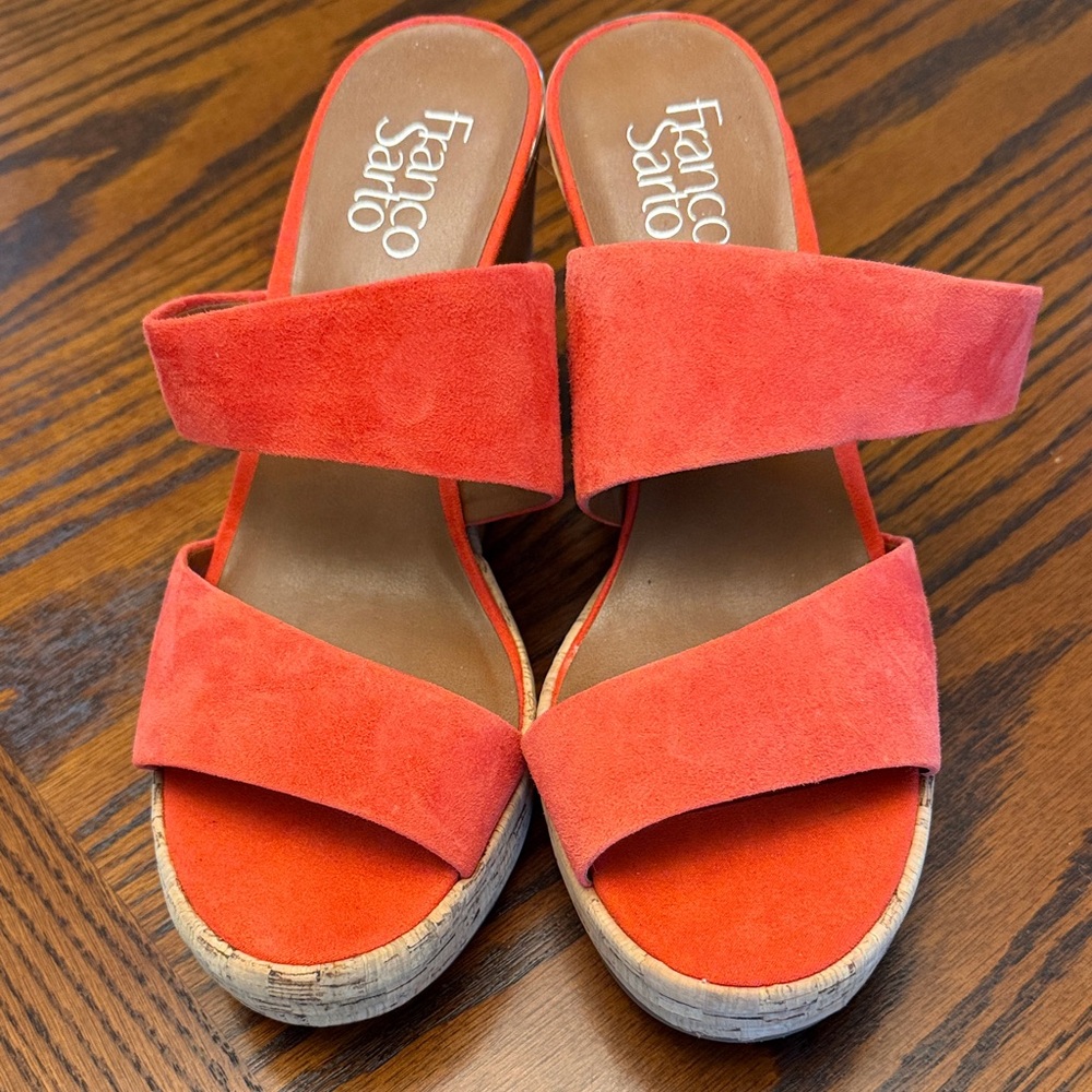 Franco Sarto Fiore Vibrant Coral Espadrilles